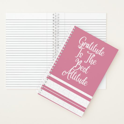 Roze Motiverende Spiraal Notebook Notitieboek (Binnen)