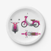 Roze Motorfiets Papieren Bordje (Voorkant)