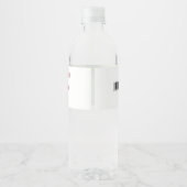 Roze Motorfiets Verjaardag Waterfles Label Etiket (Achterkant)