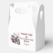 Roze Motorfiets Verjaardagsgevel Box / Favor Box Bedankdoosjes (Geopend)