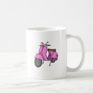 Roze motorscooter koffiemok