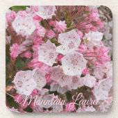 Roze Mountain Laurel Floral Bier Onderzetter (Voorkant)