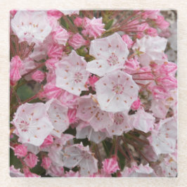 Roze Mountain Laurel Floral Glazen Onderzetter