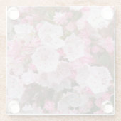 Roze Mountain Laurel Floral Glazen Onderzetter (Achterkant)