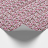 Roze Mountain Laurel Floral Pattern Cadeaupapier (Hoek)
