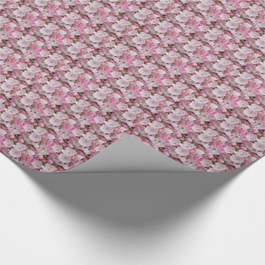 Roze Mountain Laurel Floral Pattern Cadeaupapier (Hoek)