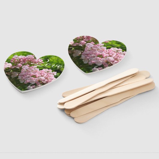 Roze Mountain Laurel Wedding Paddle Fan Handwaaier (Niet-gemonteerd)