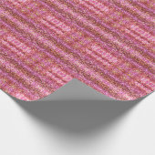 Roze mousserend glitterpatroon cadeaupapier (Hoek)
