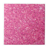 Roze mousserend glitterpatroon tegeltje (Voorkant)