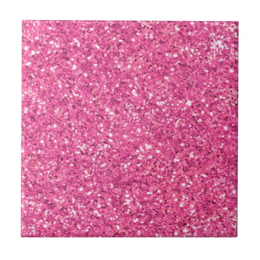Roze mousserend glitterpatroon tegeltje (Voorkant)