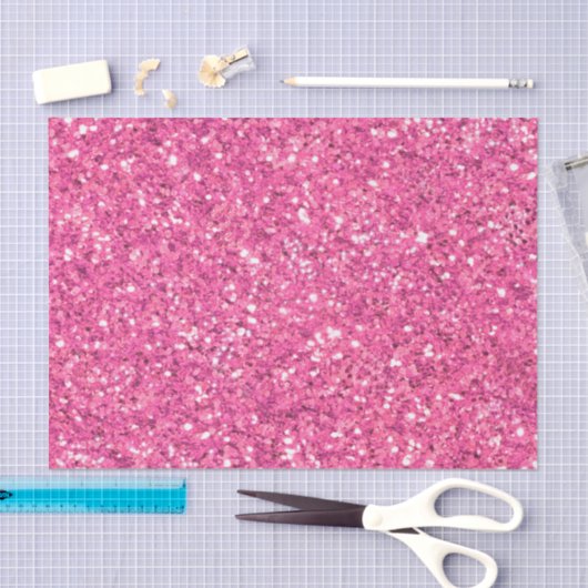 Roze mousserend glitterpatroon tissuepapier (Craft)