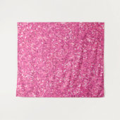 Roze mousserend glitterpatroon wandkleed (Voorkant (horizontaal))