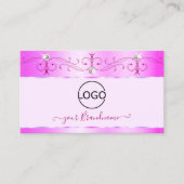 Roze mousserende diamanten met Logo Visitekaartje (Voorkant)