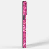 Roze mousserende glitter, monogrammatica Case-Mate iPhone case (Achterkant / Rechts)