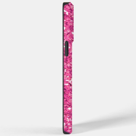 Roze mousserende glitter, monogrammatica Case-Mate iPhone case (Achterkant / Rechts)