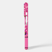 Roze mousserende glitter, oranje roze vlinders Case-Mate iPhone case (Achterkant / Links)