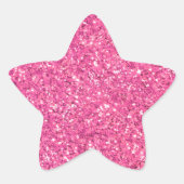 Roze mousserende glitterpatroonster sticker (Voorkant)