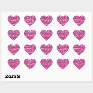 Roze mousserende harten Sticker