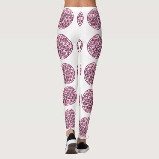 Roze mousserende ventilator leggings (Achterkant)