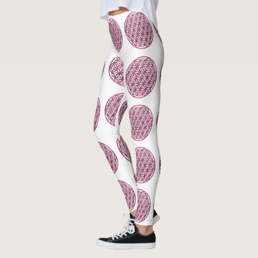 Roze mousserende ventilator leggings (Links)