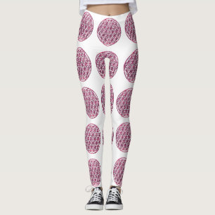 Roze mousserende ventilator leggings