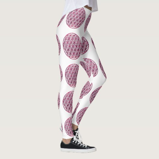 Roze mousserende ventilator leggings (Rechts)