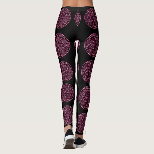 Roze mousserende ventilator leggings (Achterkant)