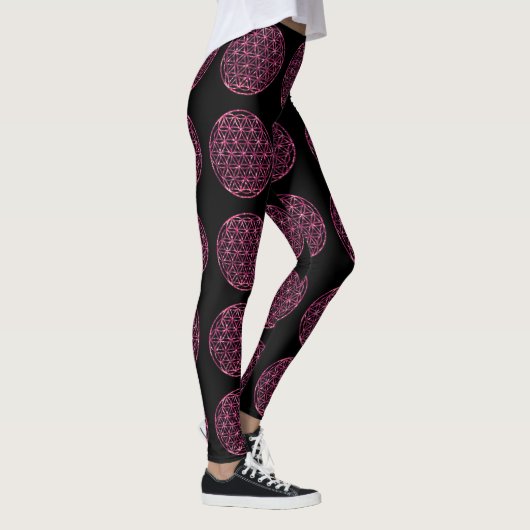 Roze mousserende ventilator leggings (Rechts)