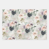 Roze move en zwarte pruimenvolken & Eucalyptus Inpakpapier Vel (Voorkant 2)