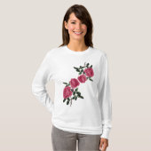 Roze move Rozen lange hoes T-shirt (Voorkant volledig)