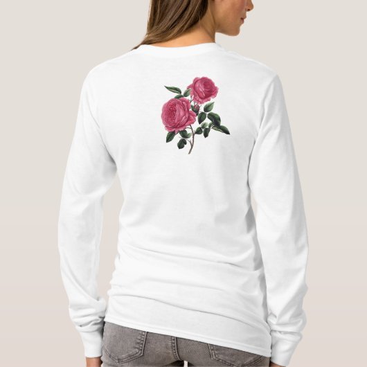 Roze move Rozen lange hoes T-shirt (Achterkant)