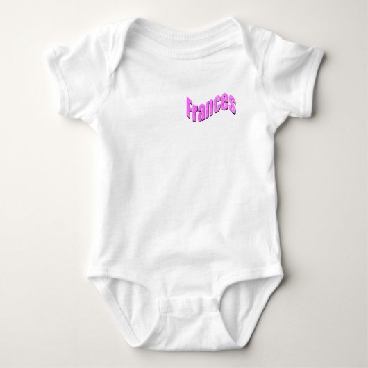Roze Mozaïek Frances Naam, Baby Bodysuit (Voorkant)
