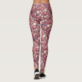 Roze Mozaïek Marmeren Patroon Leggings (Achterkant)