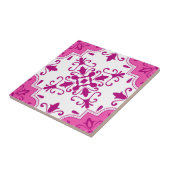 Roze Mozaïek Portugese Mediterraan Tegeltje (Zijkant)