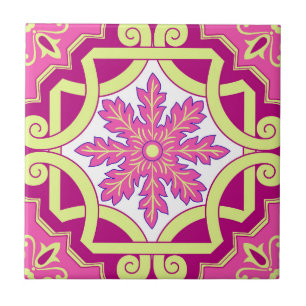 Roze Mozaïek Portugese Mediterraan Tegeltje