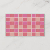 Roze Mozaïek Raster Visitekaartje (Achterkant)