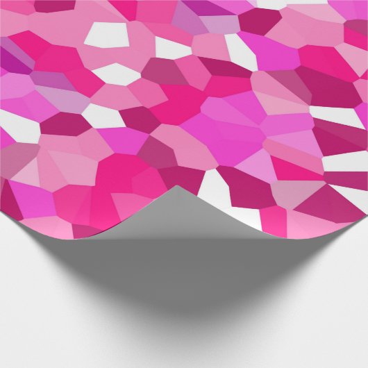 Roze mozaïeken cadeaupapier (Hoek)