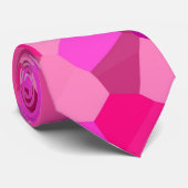 Roze mozaïeken stropdas (Opgerold)