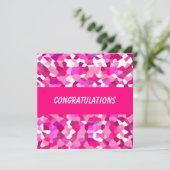 Roze mozaïekflatkaart (Staand voorkant)