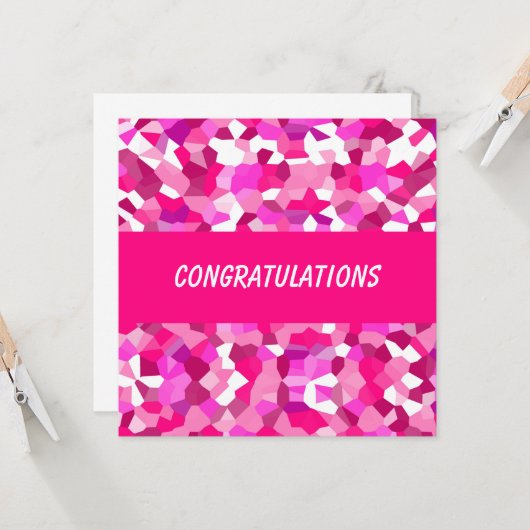 Roze mozaïekflatkaart (Voorkant / Achterkant in situ)