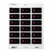Roze mozaïekhuid etiket (Full Sheet)