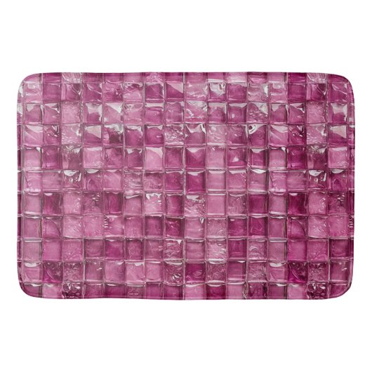 Roze mozaïekpatroon badmat (Voorkant)