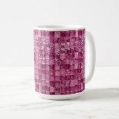Roze mozaïekpatroon koffiemok (Voorkant rechts)