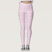 Roze mozaïekpatroon leggings (Voorkant)