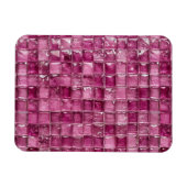 Roze mozaïekpatroon magneet (Horizontaal)