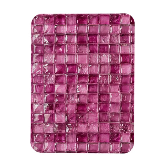 Roze mozaïekpatroon magneet (Verticaal)