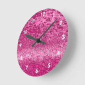 Roze mozaïekpatroon ronde klok (Hoek)