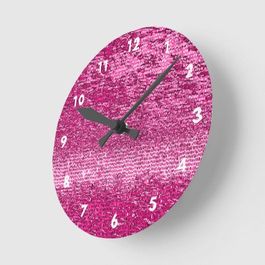 Roze mozaïekpatroon ronde klok (Hoek)