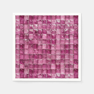 Roze mozaïekpatroon servet