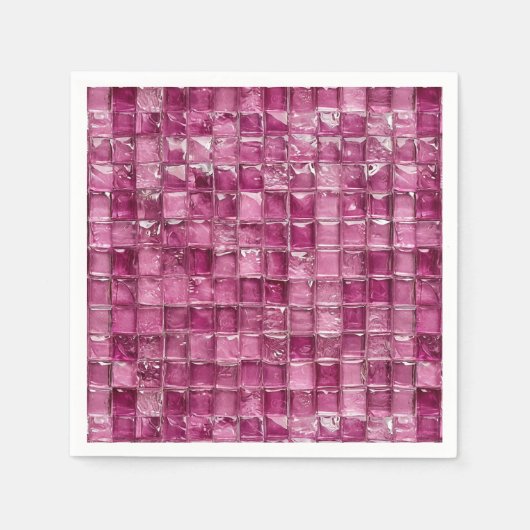 Roze mozaïekpatroon servet (Voorkant)